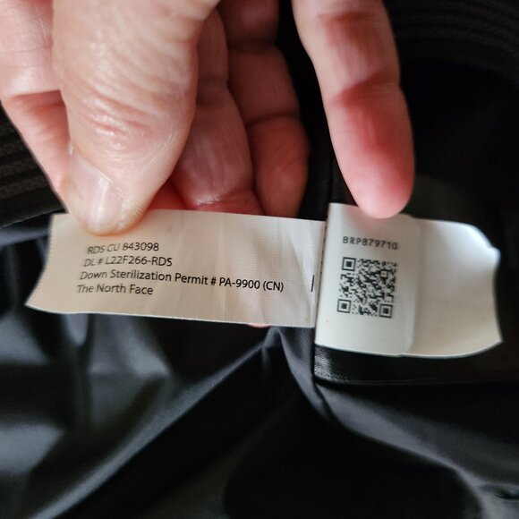 The North Face Heavenly Down Ski Jacket 550 Hooded Women Small Black white logo - Picture 13 of 16